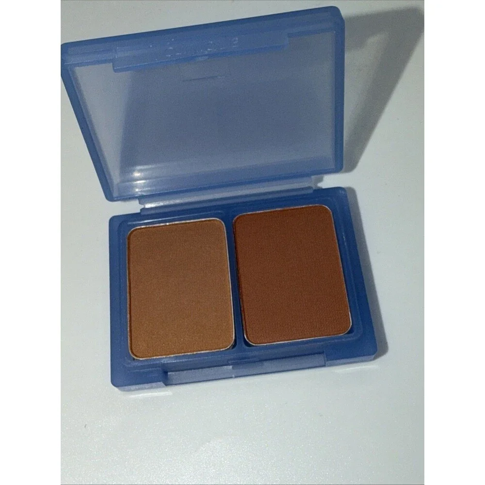 CLINIQUE SHEER POWDER BLUSH BLUSHER SAMPLE DUO 01 BARELY NUDE / 12 CHEEKY PEACH